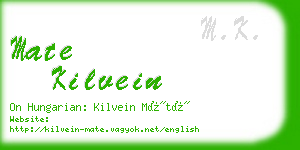 mate kilvein business card